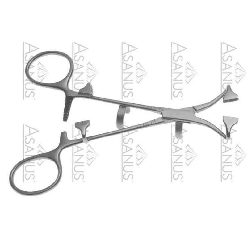 Зажими для рушників та трубок Iorio, для трубки 3/8", із зовнішнім кільцем діам14 мм, з кремальєр, довжина 140 mm. Бренд - Asanus Medizintechnik Gmb, Німеччина